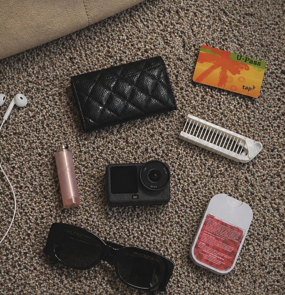DJI Osmo Action 6 flatlay — fits in your pocket, fills your feed. #MadeOnAction
